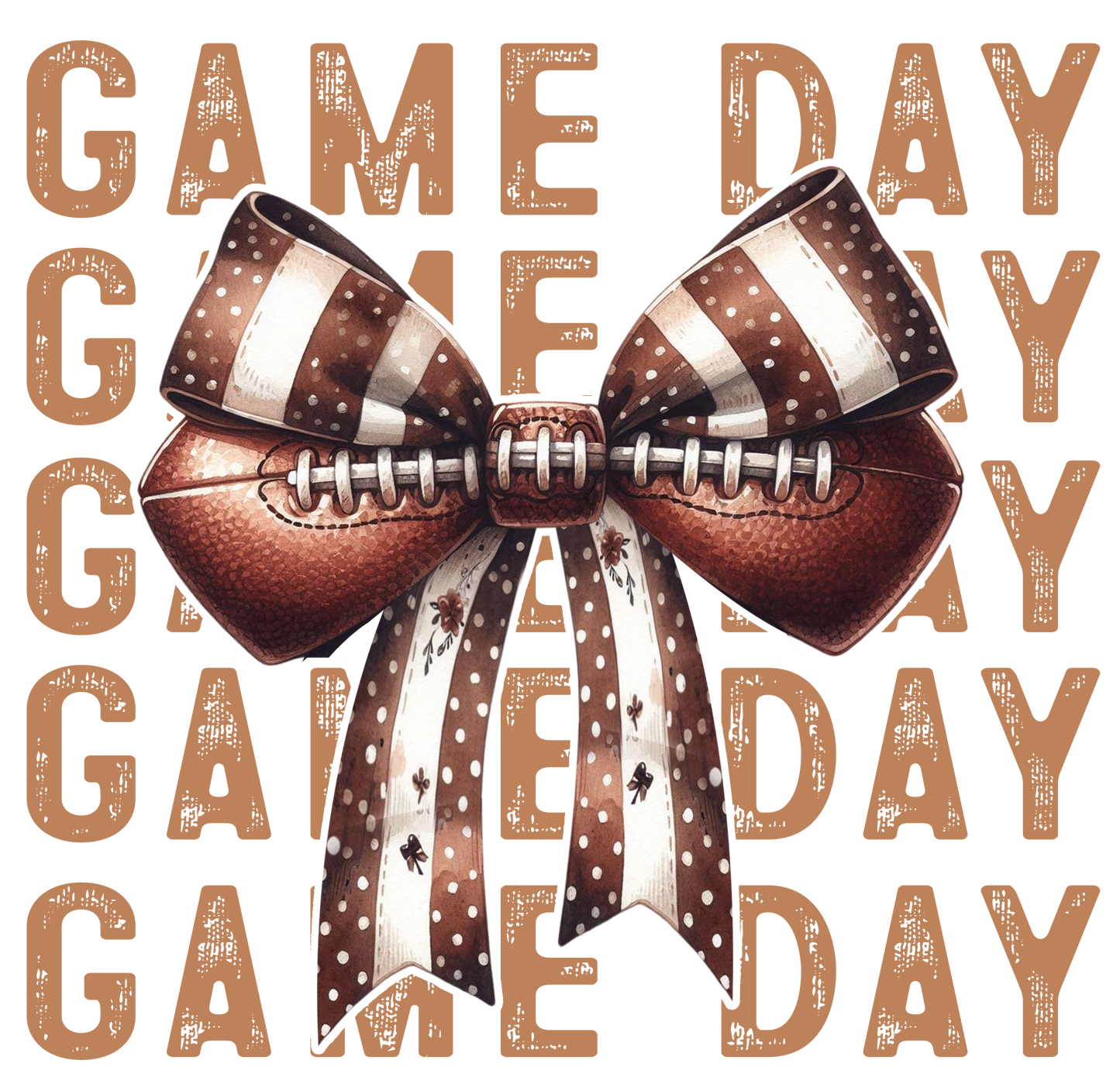 Game Day Bow DTF Print