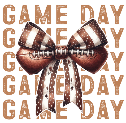 Game Day Bow DTF Print