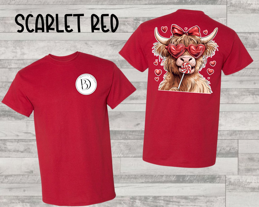 Valentines Cow Heart T-shirt